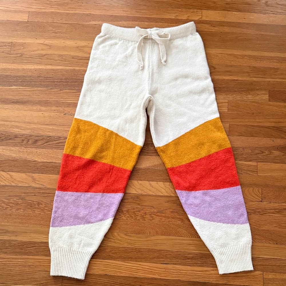 Anthropology Daily Practice Knit Jogger Pants Retro Cozy Lounge Size medium